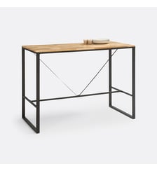 Table de bar haute, en chêne et métal acier, 4 à 6 couverts La Redoute Interieurs