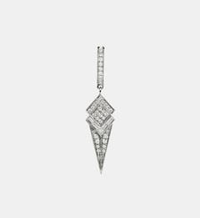 Boucle d'oreille Stairway Cône diamants et argent Statement