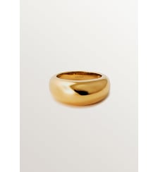 Bague bombée en argent 925 plaqué or jaune 18 carats Aristocrazy