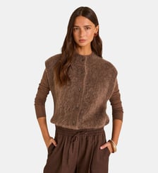 Gilet Sans Manches En Mohair Mélangé Aymie Maison 123