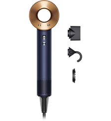 Sèche cheveux Supersonic cheveux raides à ondulés bleu de prusse cuivré Dyson