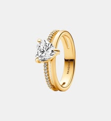 Bague Cœur Anneau Double Pandora