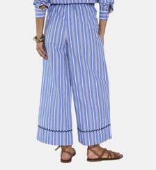 Pantalon Rayé Droit En Coton Louisette Maison 123