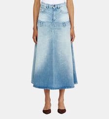 Jupe en denim à design superposé Diesel