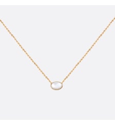 Collier doré malachite - cab ovale Caroline Najman
