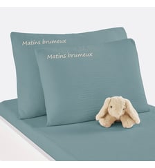 Taie d'oreiller bébé personnalisée, gaze de coton La Redoute Interieurs