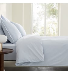 Housse de couette en percale de coton lavé 120 fils AM.PM
