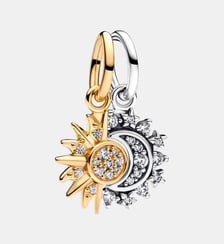 Charm Pendant Soleil & Lune Séparable Pandora