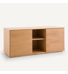 Caisson bureau 2 portes, chêne et plaqué AM.PM
