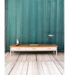 Longue table basse en bois Léonie N°1066- Produit chiné Debongout
