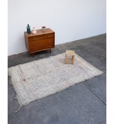 Tapis en laine naturelle beige Olivier N°63- Produit chiné Debongout