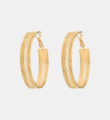 Boucles d'oreilles créoles chic   doré à l'or fin - Noor Satellite