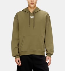 Sweat à capuche en coton avec Oval D métallique Diesel
