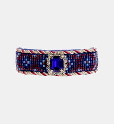Bracelet réglable ruban velours et perles tissées SUZON Hipanema