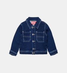 Veste en denim avec logo imprimé Diesel Kids