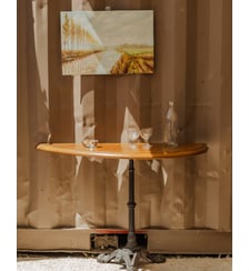 Console bistrot en bois Francine N°1076- Produit chiné Debongout