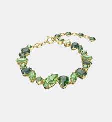Bracelet Gema, Vert, Doré à l’or 18 carats (750/1000) Swarovski