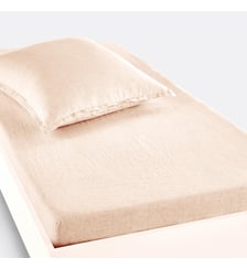 Drap housse enfant lin lavé, bonnet 30cm La Redoute Interieurs