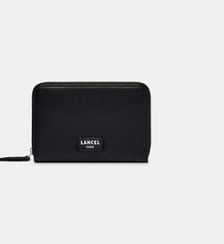 Petit portefeuille zippé en cuir signature Lancel