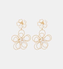 Boucles d'oreilles fleurs en métal doré Balaboosté