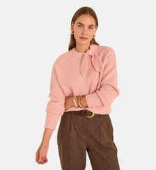 Pull À Manches Longues En Laine Et Soie Mélangées Anais Maison 123