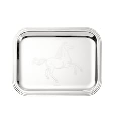 Plateau en métal argenté 20x26cm - Cheval - ALBI Christofle