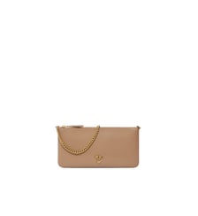Horizontal flat bag en cuir Pinko