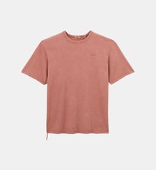 T-shirt col rond en jersey de coton slub pigment dye Serge Blanco