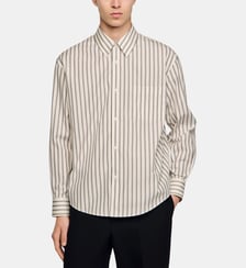 Chemise en coton à rayures Sandro