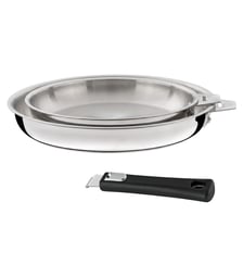 Malice - Série de 2 poêles 20/24 cm inox et poignée noire Cuisinox