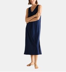 Chemise de nuit longue col v en jersey Laurence Tavernier