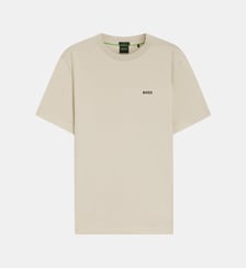 T-shirt droit signature en coton stretch  BOSS