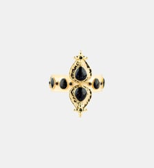 Bague réglable cabochon émail VADJA Hipanema
