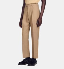 Pantalon de costume large en laine Sandro