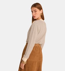 T-Shirt Marinière À Manches Longues En Coton Talia Maison 123