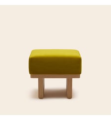 Tabouret ANCA  Bois et velours lumineux Madura
