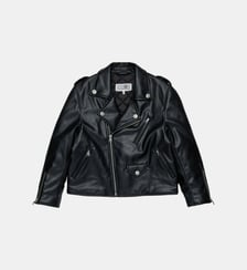 Veste motard modèle clou en tissu enduit MM6 Maison Margiela