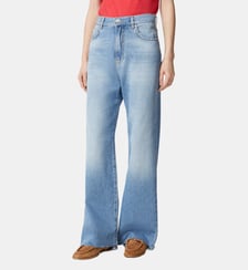 Jean palazzo en denim doux Pinko