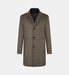 Manteau en laine et polyester avec parement amovible regular Deus Digel