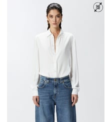 Chemise en crêpe de chine de soie mélangée Pinko