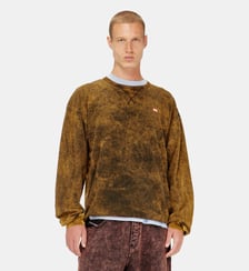 T-shirt à manches longues effet acid-wash, détails effilochés Diesel