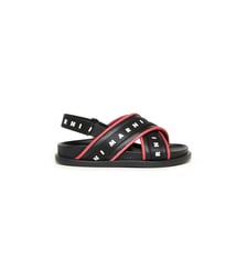 Sandales à logo à brides croisées Marni