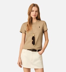 T-shirt Ami De Coeur Court en Coton AMI Paris
