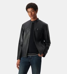 Blouson cuir zippé Ikks