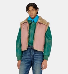 Gilet en cuir shearling Diesel