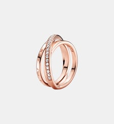 Anneau Triple Pavé Croisé Pandora