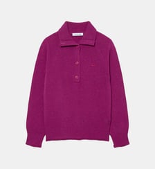 Pull col montant laine Lacoste