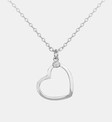 Collier chaîne Ma Déclaration en Argent avec diamant blanc La Garçonne Diamant