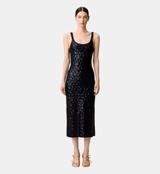 Robe longue maille sequins Claudie Pierlot