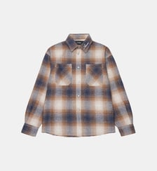 Chemise à carreaux avec logo Amiri